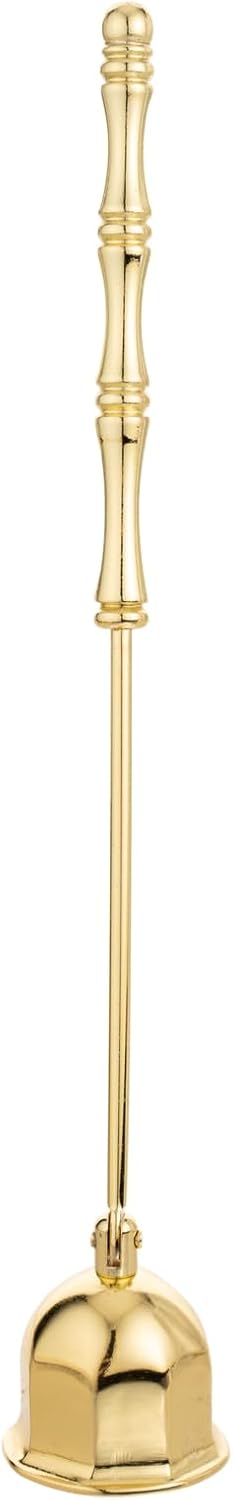 Candle Snuffer Extinguisher,Polished Stainless Steel Candle Wick Flame Extinguish Cover Vintage Tool,Candle Accessory Gift Box (Golden)