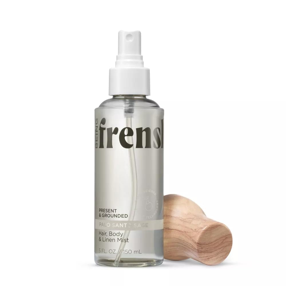 𝐁𝐞𝐢𝐧𝐠 𝐅𝐫𝐞𝐧𝐬𝐡𝐞 Palo Santo Sage for Women's Hair, Body & Linen Mist Body Spray with Essential Oils - 5 FL OZ (Pack 01)