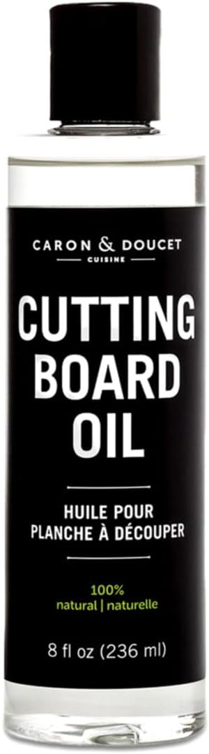 Caron & Doucet - Cutting Board & Butcher Block Conditioning & Finishing Oil | 100% Coconut Derived & Vegan, Best for Wood & Bamboo Conditioning & Sealing | Does NOT Contain Mineral Oil! 8 oz