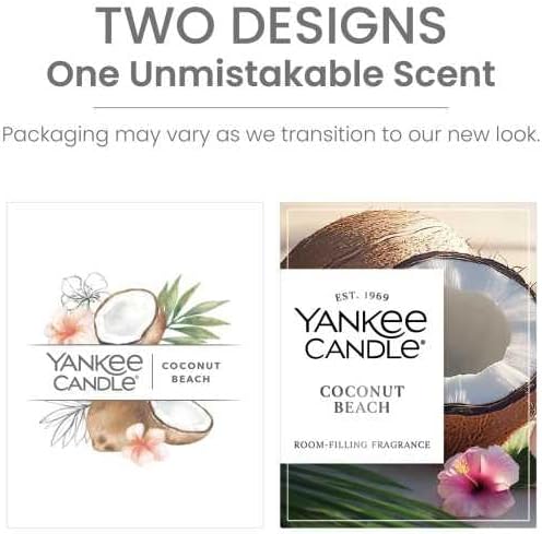 Yankee Candle Coconut Beach Scented Small Tumbler, Single Wick Jar Candle for Tropical Home Fragrance and Stress Relief, Clean Burning Soy Wax Blend, 4.3 Ounce (Pack of 2)