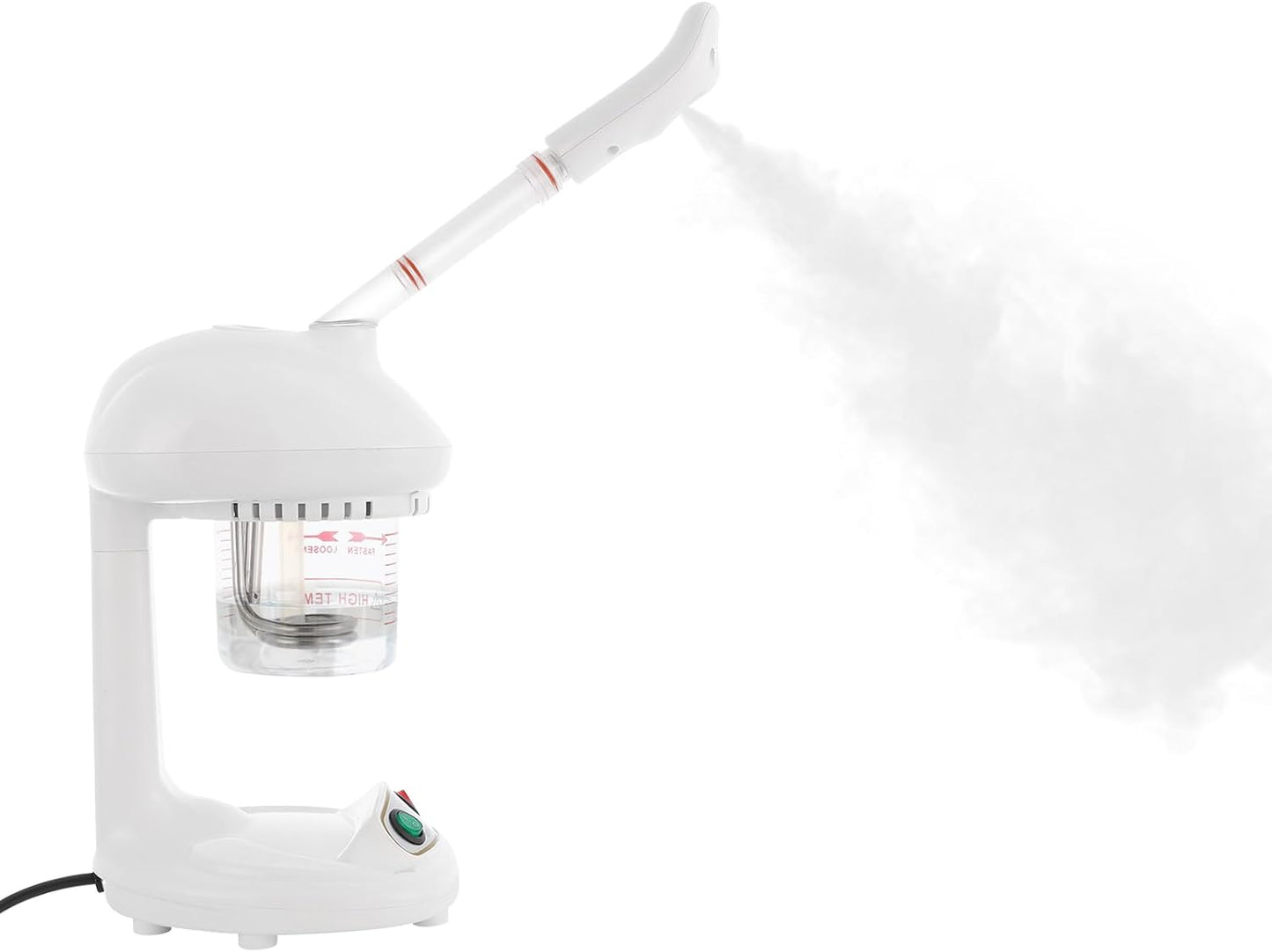 DYRABREST Facial Steamer, 450W Ionic Nano Mist Sprayer with 360° Rotatable Nozzle, Auto Power-Off, Compact Desktop Design for Salon Home, White