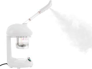 DYRABREST Facial Steamer, 450W Ionic Nano Mist Sprayer with 360° Rotatable Nozzle, Auto Power-Off, Compact Desktop Design for Salon Home, White