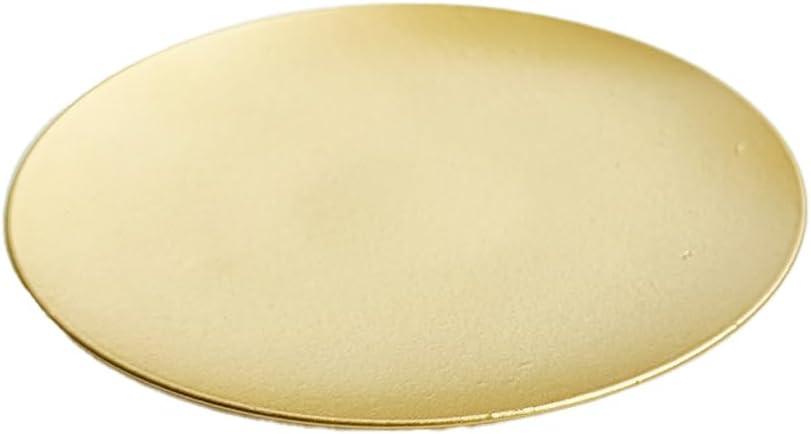 Gold Candle Holder – 1 Pack 3.54" Iron Candle Plate, Decorative Candle Stand for Home and Table Decoration