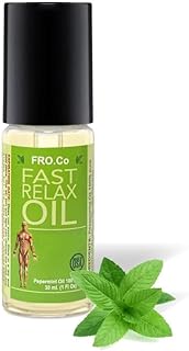 Fast Relax Oil - Roll-on Bottle 100% Peppermint Aromatherapy Oil - Reliefs Muscular Tension, Soothes Aches & Stress Therapeutic Grade