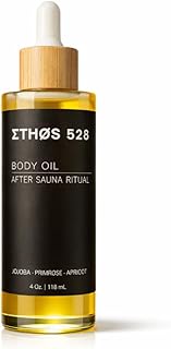 After Sauna Body Oil – Organic Jojoba, Apricot & Evening Primrose | Lightweight Nourishing Luxury Body Oil with Bergamot & Cedarwood | Vegan, Paraben Free for Sauna Recovery Ritual