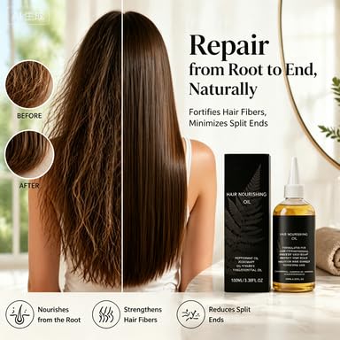 Rosemary Essential Oil, Scalp Care & Hair Nourishing Oil, Formula for Stronger-Looking, Smoother Hair, Daily Scalp Massage & Hair Care, 100 ml