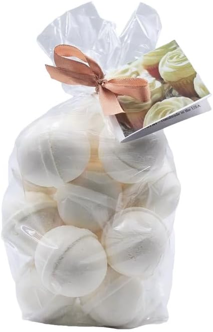 Bath Bombs 14 Set 1 oz/ea, USA Handmade | Shea & Coco Butter | Moisturizng | Birthday Gift Idea | Natural Ingredients | Vegan & Cruelty Free | Essential Oils Aromatheraphy - Lemon Cream