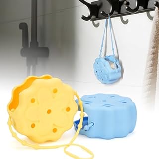 2 Packs Silicone Shower Steamer Tray/Holder, Shower Soap Dish Holder, Durable Steamer Hanger, Aromatherapy Diffuser Containers, Bathroom Accessories for Yoga Decor, Yellow and Blue