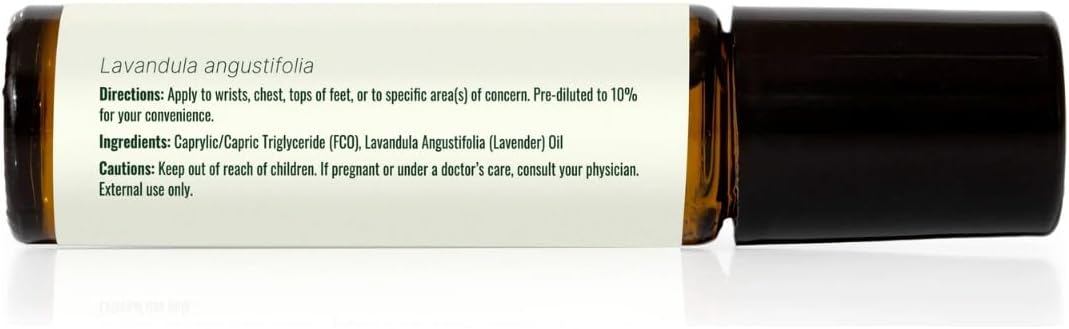 Plant Therapy Lavender Essential Oil 100% Pure, Pre-Diluted Roll-On, Natural Aromatherapy, Therapeutic Grade 10 mL (1/3 oz)