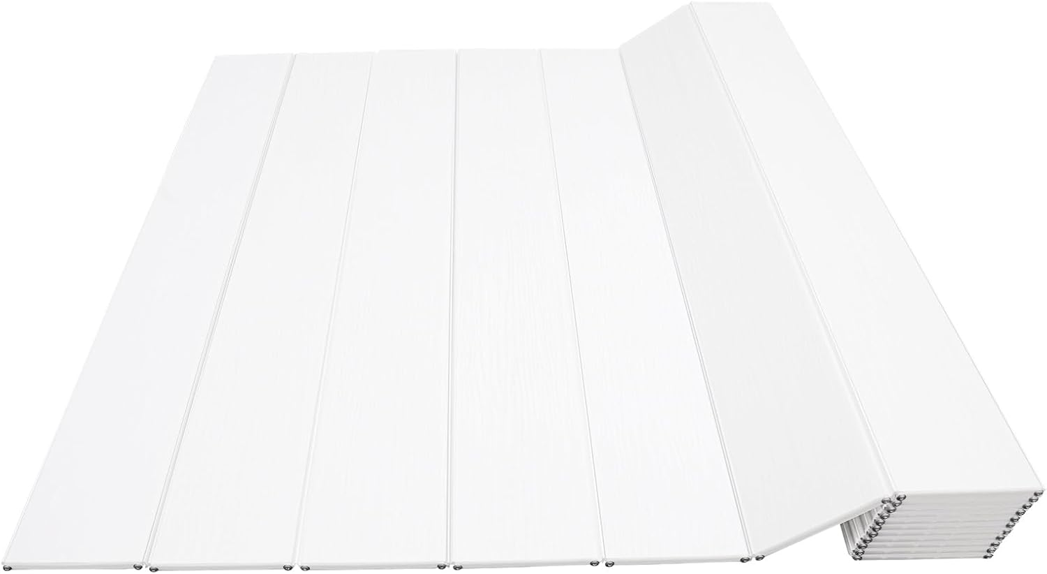 Foldable Bathtub Tray for Bathroom Storage and Relaxation, White Wood Grain Cover Board, Adjustable Bath Caddy Shelf for Home Spa, Adults, and Families