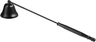 Kirecoo Candle Snuffer Extinguisher with Long Handle, Polished Stainless Steel Wick Flame Snuffer for Putting Out Wick Flame Safely, Black Candle Accessory