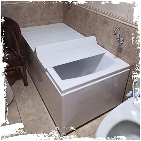 Bamboo Bathtub Caddy Tray with Foldable Dust Proof Board Spa Bathroom Shower Shelf nizer for Relaxing Bath Time Multifunctional Design with 0.6cm Thickness