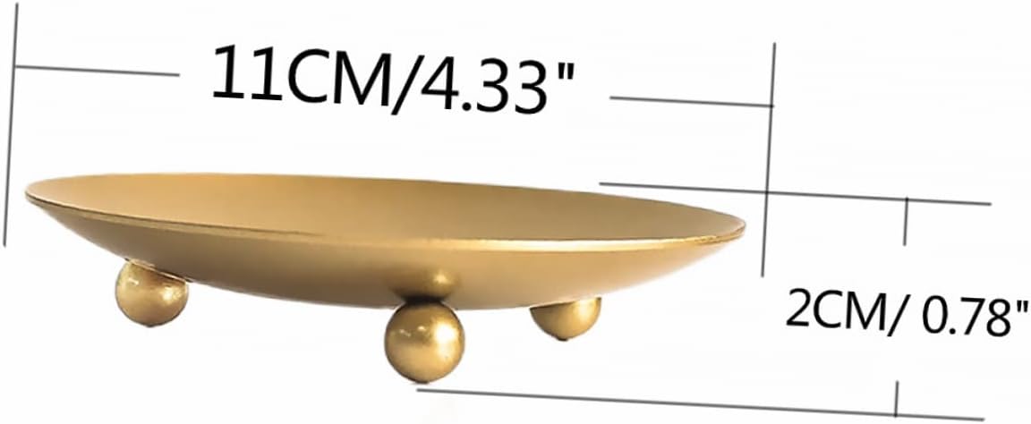 1pc Gold Iron Candle Tray Base Elegant Storage Tray for Wedding Decor High-Temperature Resistant Design Simple Stylish for Restaurants Parties and Home Decor