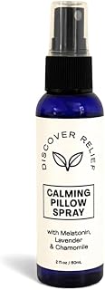 Natural Sleep Pillow Spray with Melatonin, Lavender & Chamomile, 2 fl oz, Aromatherapy Mist for Relaxation and Restful Sleep