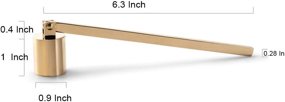 GAKA Candle Snuffer Accessory Gold for Putting Out Extinguish Candle Wicks Flame,Cylindrical Shape