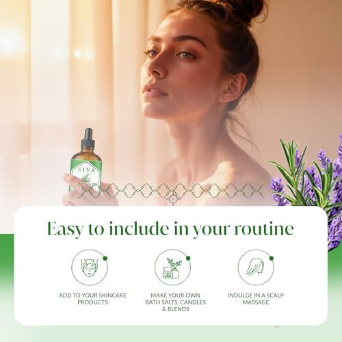 Siva Rosemary and Lavender Essential Oil 4oz Bundle Super Saver Combo – Premium Grade Value Set for Aromatherapy, Skincare and Haircare