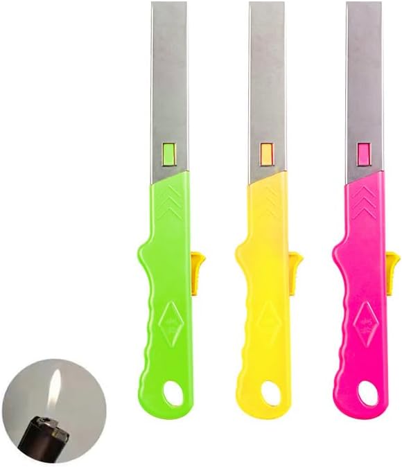 3 Pack Disposable Lighters to Utility Lighter Extension Stick Long Wand Handle Adapter Grill Lighters Converter for Fireplace BBQ Camping Candle Kitchen Stove Campfire Barbecue