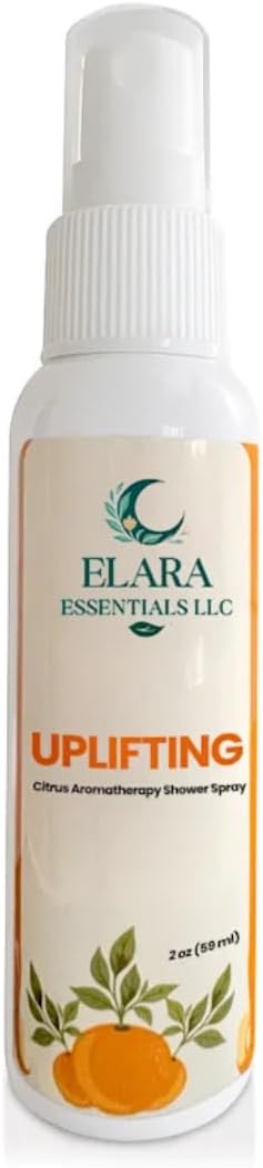 Uplifting Aromatherapy Shower Spray – Energizing Citrus Mist with Organic Citrus Oils – Refreshing Shower & Room Spray for Mood Boost & Morning Energy – 2oz