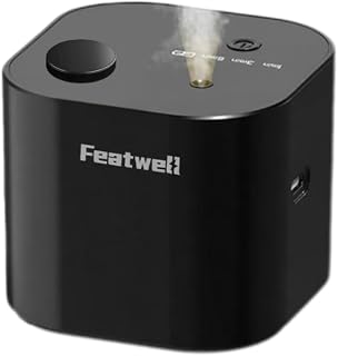 Featwell Waterless Diffuser with 3 Spray Modes, 200 Sq Ft Coverage Portable Essential Oil Diffuser, Aroma Diffusers for Home, Bedroom, Office (Black)