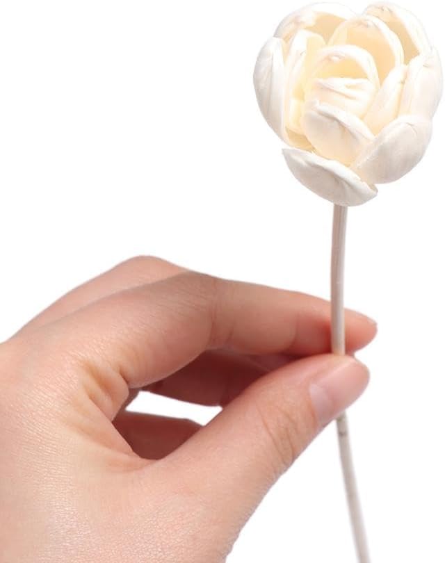 Rattan Diffuser Flowers 1/4-Pack | Aromatherapy Sticks for Essential Oils, Handmade Home Fragrance Decor with Natural Rattan Stems(1)