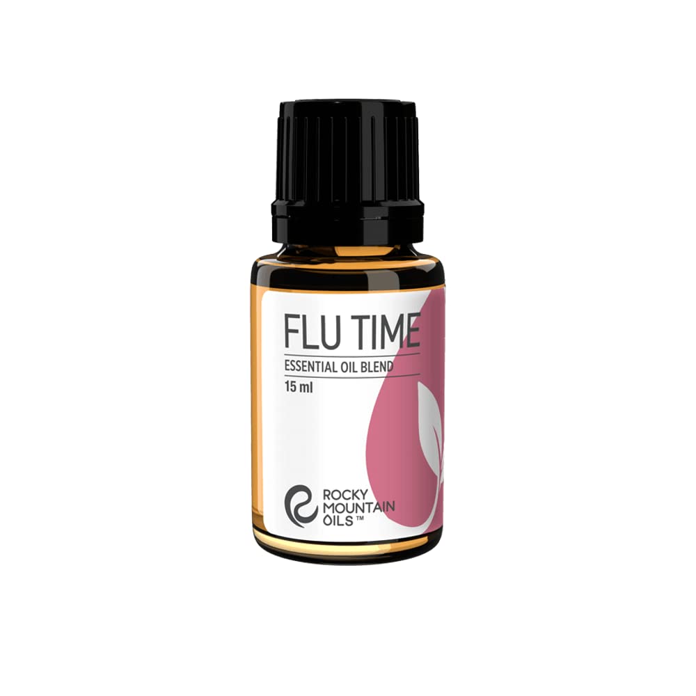 Rocky Mountain Oils Flu Time Essential Oil Blend with Essential Oils - Aromatherapy Oils for Topical Use - Therapeutic Grade