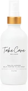 Multi-Purpose Lavender Pillow Spray - Therapeutic Grade Essential Oils - Calming - Freshens Curtains & Upholstery - Mist into Shower Stream - Glass Bottle (English Lavender)