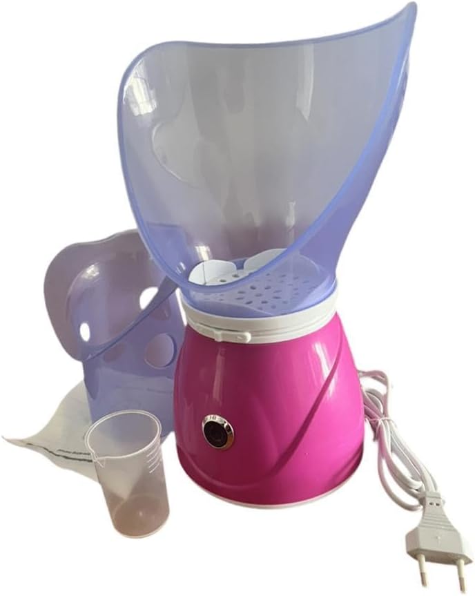 Facial Steamer Steam Inhaler Face Steamer Vacuum Esthetician Facial Deep Cleaning with Material Adjustable Steam, Pink