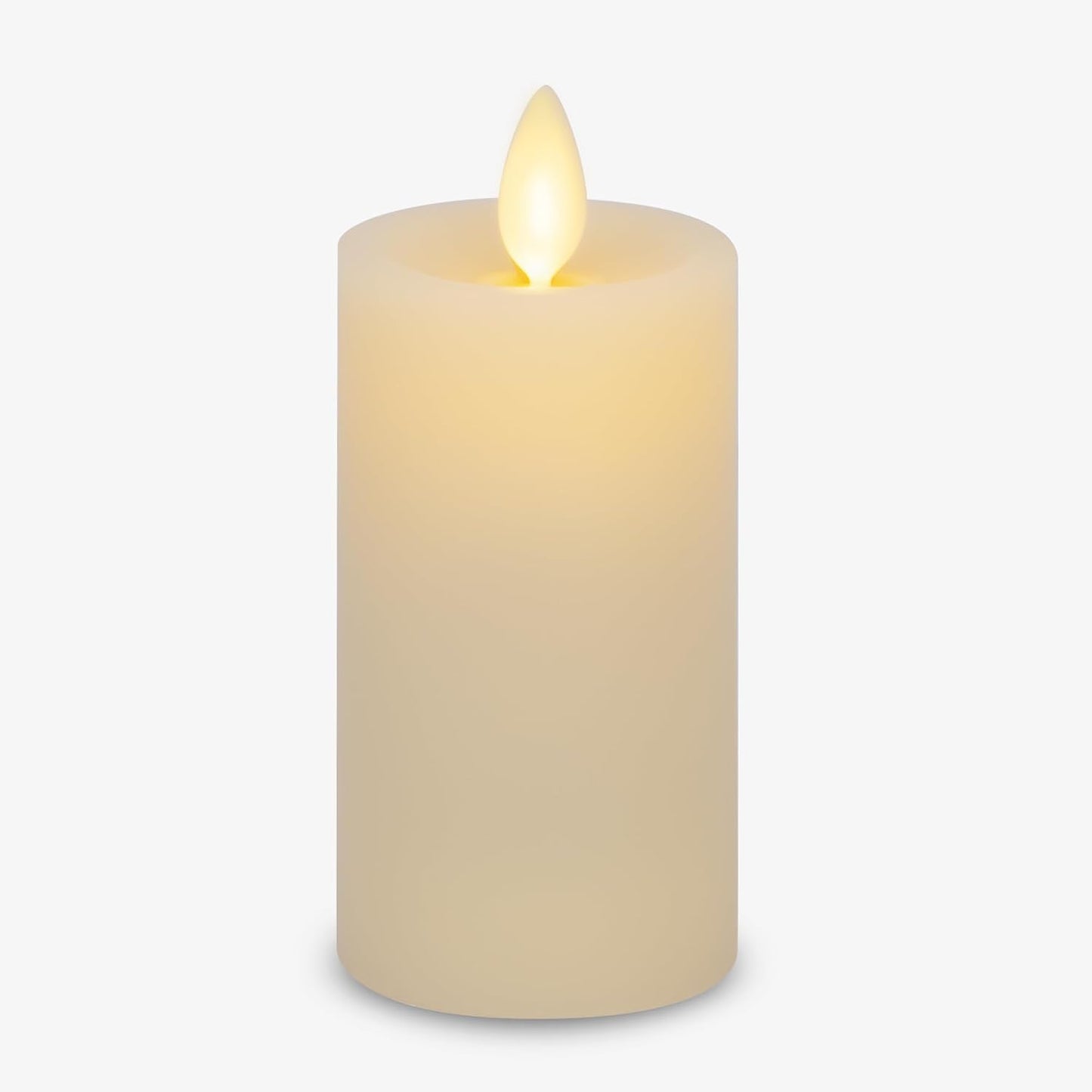 Luminara Classic Slim Flameless LED Candle, Ivory 2" x 4.5, Battery Operated Moving Flame Pillar w/Timer, Safe Realistic Wax Candle, Home Decor