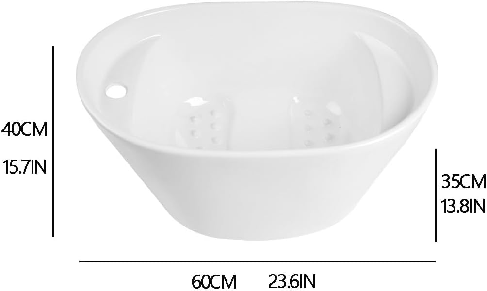 Acrylic Foot Bath, Foot Spa Bath Massager with Heat, Bubbles, Red Light, Pedicure Foot Spa Tub for Stress Relief, Foot Soaker with Acupressure Massage Points&Temperature Control