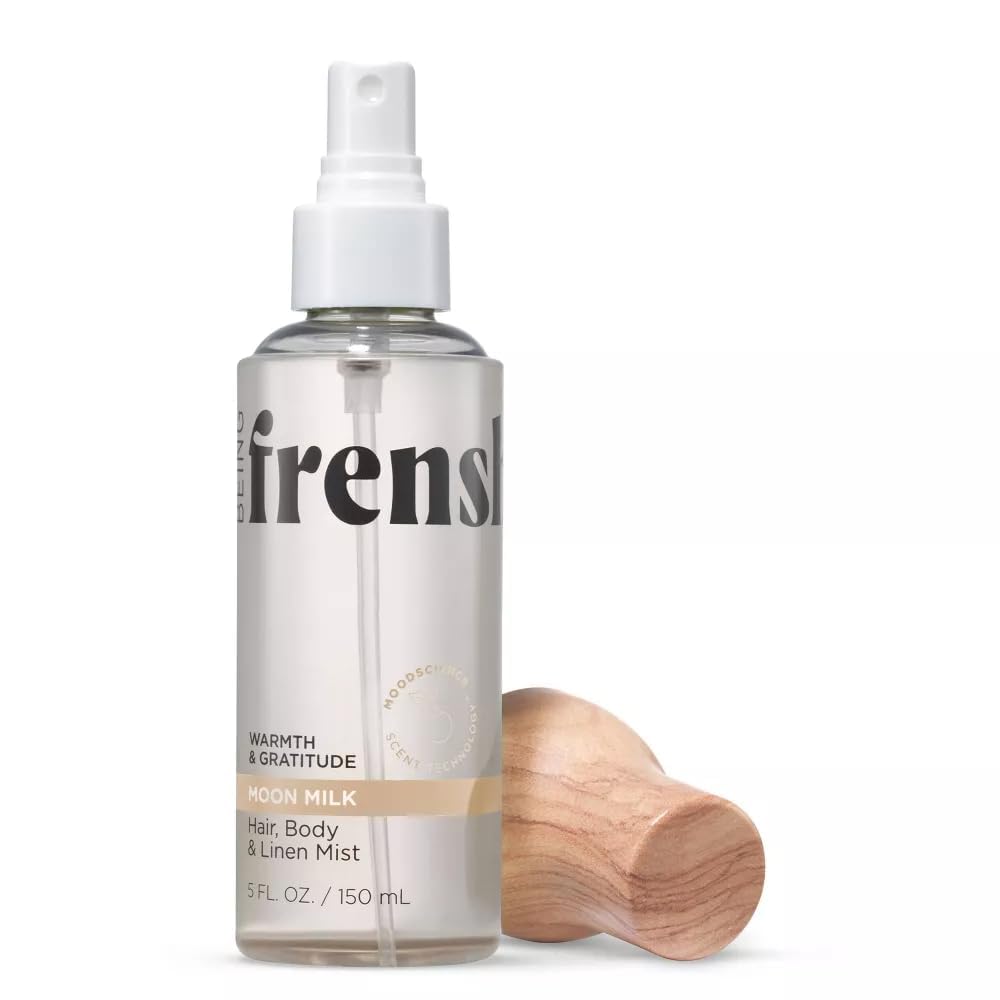 𝐁𝐞𝐢𝐧𝐠 𝐅𝐫𝐞𝐧𝐬𝐡𝐞 Moon Milk for Women's Hair, Body & Linen Mist Body Spray with Essential Oils - 5 FL OZ (Pack 01)
