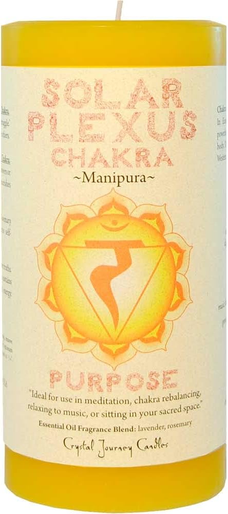 Crystal Journey Pillar Chakra Candles - Bundle of 3 (Sacral, Solar Plexus, Root)