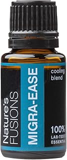 Nature’s Fusions MigraEase Pure Essential Oil Blend (15ml) - Peppermint, Lavender, Ginger, Roman & German Chamomile, Blue Tansy, and Helichrysum