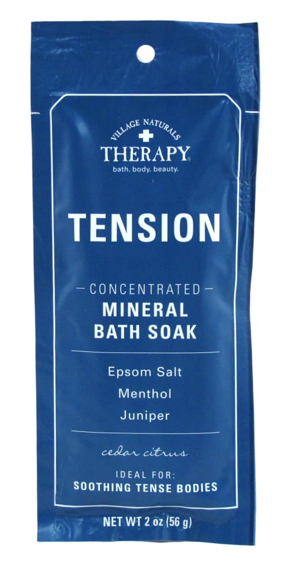 Village Naturals Mineral Bath Soak Tension Cedar Citrus 2 Ounce (12 Pieces)