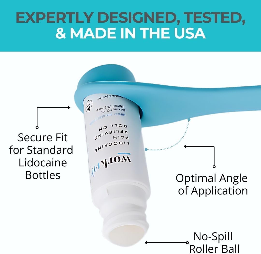 Lidocaine Pain Relief Roll On 2 Pack & Easy Reach Applicator Tool – Fast Acting Topical Lidocaine Maximum Strength with Arnica Montana & Aloe Vera for Muscles, Joints, Back, Neck & Feet