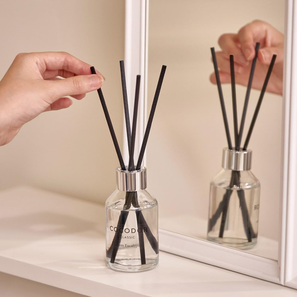 COCODOR Classic Reed Diffuser/White Jasmine/3.4oz(100ml)/1 Pack/Fragrance Scent Essential Oil with Stick Diffuser Set for