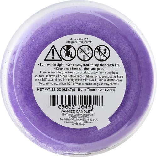 Yankee Candle Lilac Blossoms Scented Classic 22oz Large Jar Single Wick Candle Over 110 Hours of Burn Time Perfect for Gifting Gatherings and Seasonal Decorations
