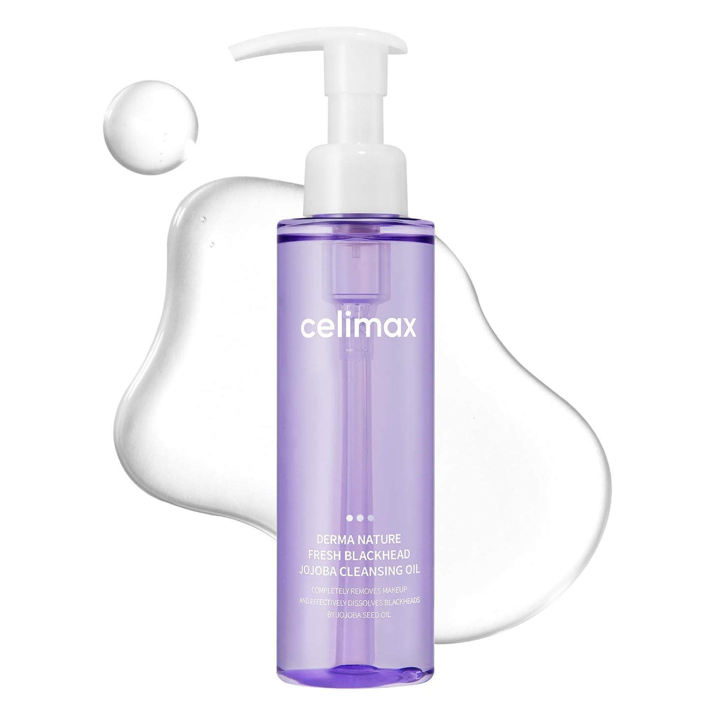 celimax Derma Nature Fresh Blackhead Jojoba Cleansing Oil | Light & Non-Greasy Daily Makeup Remover, Facial Cleanser, Clogged Pore & Blackheads Removal, Deep Cleansing,150ml