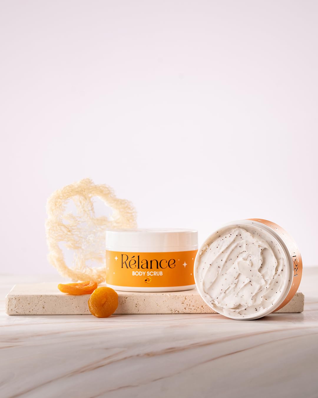 Relance Body Scrub with Apricot Kernel Granules, Almond, Lavender Oil, Glycerin, 300ml (10.14 fl oz)