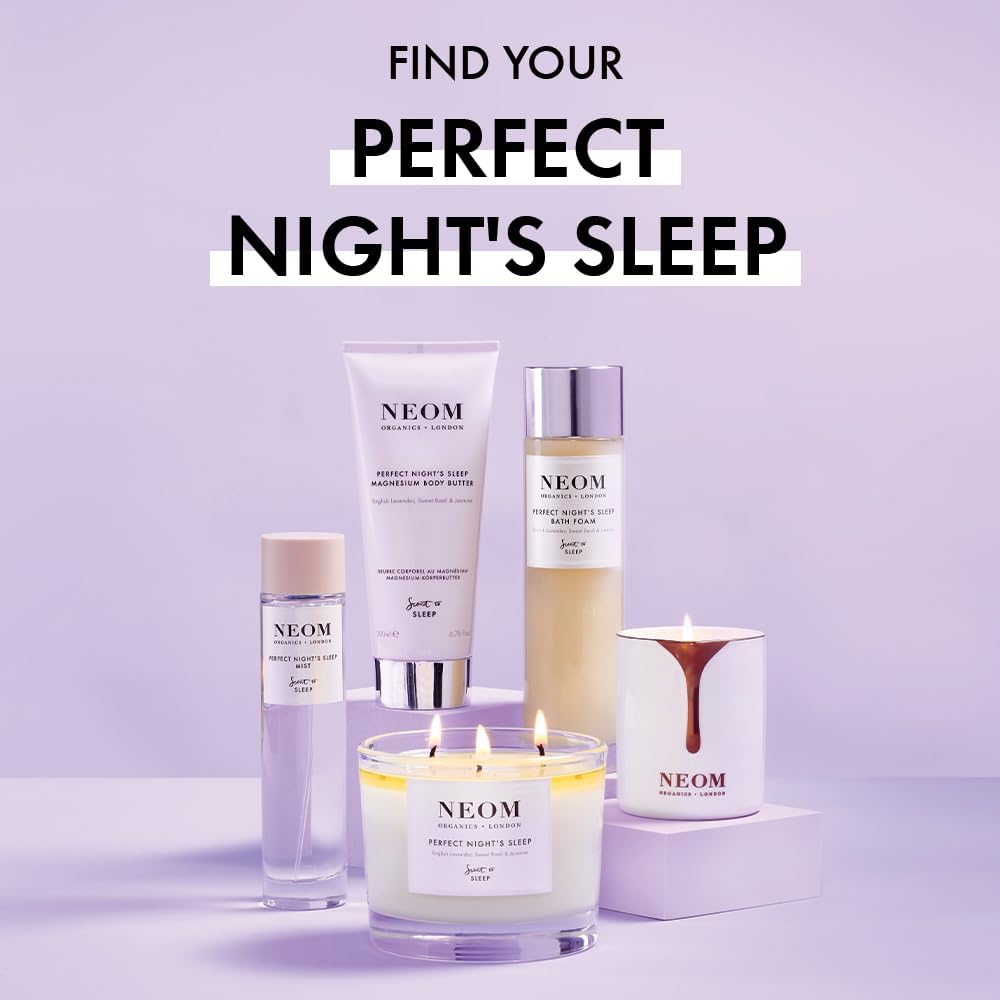 NEOM Perfect Night's Sleep Bath Foam, 200ml I Lavender, Sweet Basil & Jasmine I 100% Natural Fragrances I 16 Other Essential Oils I Soothing Aloe and Sweet Almond Oil I Blended in The UK
