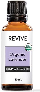 USDA Certified Organic Lavender 30ml Essential Oil by Revive Essential Oils - 100% Pure Therapeutic Grade, for Diffuser, Humidifier, Massage, Aromatherapy, Skin & Hair Care