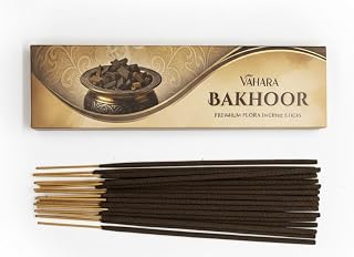 Premium Vahara Bakhoor Incense Sticks Oud, Resin & Amber Aroma for Home, Meditation, Relaxation, Prayer & Aromatherapy Long Burning Handcrafted Incense (100g)