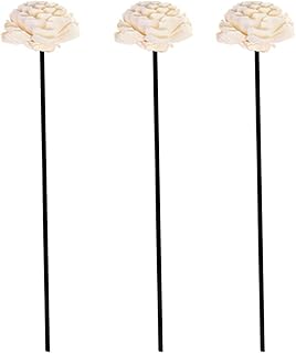 Amosfun Aromatherapy Rattan Reed Diffuser Sticks with Dried Flowers Set for Home Decor and Essential Oil Diffuser Accessories 3 Pieces 7.08X1.96X1.77 Inches