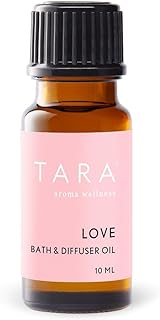 TARA Spa Therapy Love Bath & Diffuser Oil – 100% Unadulterated Essential Oils, Organic Aromatherapy Blend for Nurturing & Sensuality, Rose, Jasmine & Ylang Ylang, 10ml