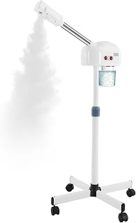 Facial Steamers, Hot Ozone Face Steamer on Wheels for Facial, Professional Skin Care Equipment, Esthetician Steamer for Salon Beauty and Spa, Mist Face Steamer for Skin Care