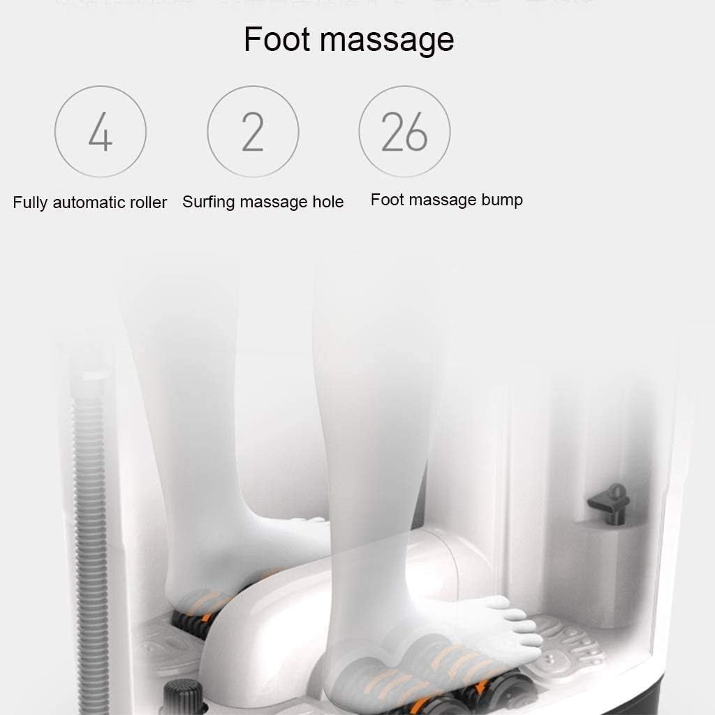 Foot Bath Massager with Heat Bubbles and 4 Massage Rollers, Foot Spa Basin Pedicure Soaking Feet with Adjustable Temperature, Comfortable Relax Home Spa Experience