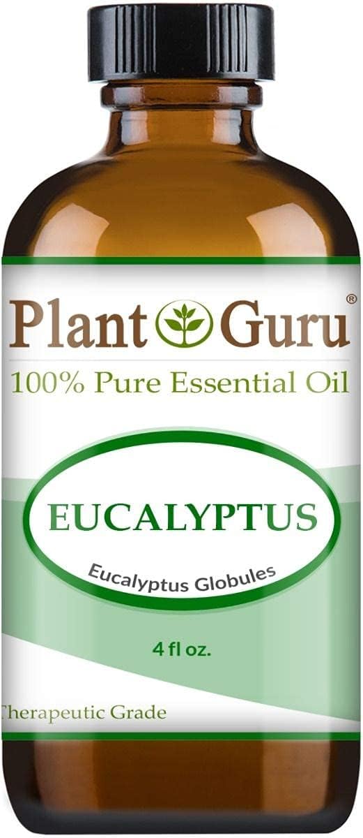 Eucalyptus Essential Oil 4 oz 100% Pure Undiluted Therapeutic Grade for Aromatherapy Diffuser, Sinus Relief, Allergies, Cough, Nasal and Chest Congestion