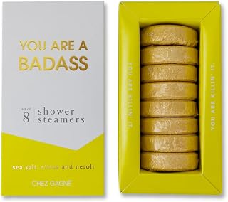 Aromatherapy Shower Steamers - You are A Badass - Sea Salt Citrus + Neroli, Set of 8 - Vegan, Cruelty-Free, Made in USA - Paraben, Sulfate & Phthalate-Free - Graduation Gift, Congrats Celebration Gift