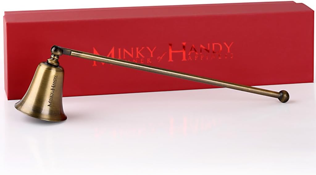 Candle Snuffer Accessory - Brass Design - Safely Extinguish Candle Flames - Home Decor and Gift for Candle Lover (Antique)