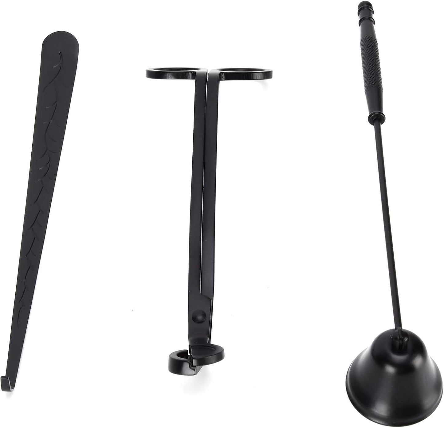 3PCS Candle Accessory Set, Easy to Use, Candle Wick Trimmer, Versatile Functionality Cutter, Snuffer Extinguisher, Wick Dipper for Home (Black)