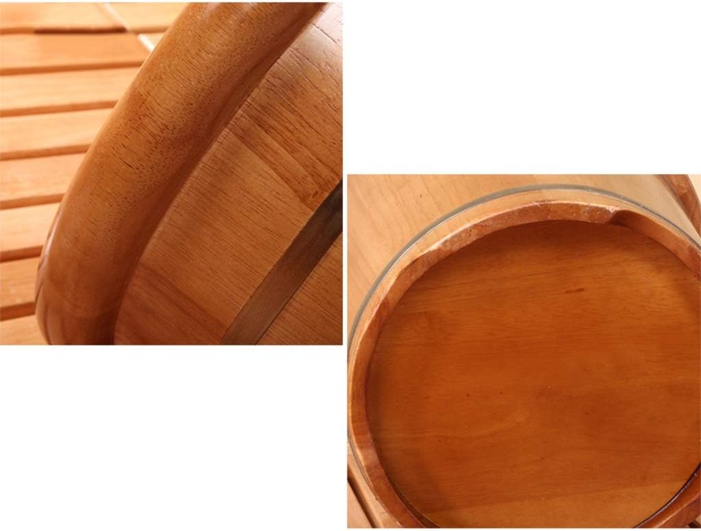 Pedicure Foot Spa Wooden Bubble Basin Footbath Foot Bath Barrel Household Smooth and Delicate Pedicure Barrels with Lid Foot Spa Bath Massager (Color : with Universal Wheel)